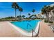 Community pool area at a beachfront high rise offering ample space for lounging and relaxing at 1270 Gulf Blvd # 501, Clearwater Beach, FL 33767