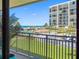Enjoy views of the Gulf and the community pool from this private balcony at 1430 Gulf Blvd # 102, Clearwater Beach, FL 33767