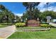 Edgewater Park & Municipal Marina brick sign with lush green landscape at 250 Aberdeen St, Dunedin, FL 34698