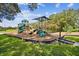 Well-maintained playground with colorful equipment, slides, and shaded areas for enjoyment at 5416 Twin Creeks Dr, Valrico, FL 33596