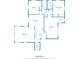 Detailed floor plan showcasing layout of the property, including dimensions of rooms and location of bathrooms and laundry at 703 Bel Air Ave, Sun City Center, FL 33573