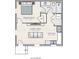 Accessory-level floor plan featuring bedroom, bathroom, living area and kitchen at 807 E Ida St # 1, Tampa, FL 33603