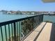 Enjoy waterfront views from this private balcony with metal railings at 9525 Blind Pass Rd # 508, St Pete Beach, FL 33706