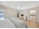 Bright bedroom with a desk, overlooking the pool at 16141 Gardendale Dr, Tampa, FL 33624