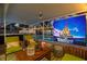Inviting screened pool area with a projector screen for outdoor movie nights at 1698 Eden Ct, Clearwater, FL 33756