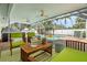 Relaxing screened pool area with comfortable seating, hot tub, and lush landscaping at 1698 Eden Ct, Clearwater, FL 33756