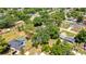 Aerial view of the property featuring a pool and a fenced yard at 3225 Bea Ct, Land O Lakes, FL 34639