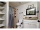 Bathroom with shower, toilet and sink/vanity at 3226 Palmetto Rd, Wimauma, FL 33598