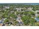 A high-angle shot reveals a neighborhood with tree-lined streets offering both privacy and community connection at 419 40Th S Ave, St Petersburg, FL 33705
