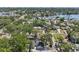 This is an aerial view of the neighborhood and surrounding lake at 419 40Th S Ave, St Petersburg, FL 33705