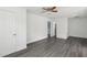Open bedroom with hardwood floors, closet and bathroom at 419 40Th S Ave, St Petersburg, FL 33705