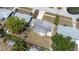 An aerial view of the home showcasing the fenced-in backyard at 4732 W Wyoming Ave, Tampa, FL 33616