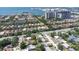 Aerial view of a neighborhood with views of the marina, water and Tampa skyline at 4732 W Wyoming Ave, Tampa, FL 33616