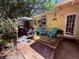 Backyard with mature landscaping and outdoor seating area at 5045 2Nd S Ave, St Petersburg, FL 33707