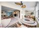 Open living and dining area features tile flooring and stylish furnishings, perfect for entertaining guests at 5108 Brittany S Dr # 607, St Petersburg, FL 33715