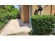 Outdoor patio features brick pavers and well maintained landscaping near the building at 7530 Red Mill Cir, New Port Richey, FL 34653