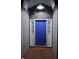 Inviting entryway with a bright blue front door, decorative transom window, and textured walls at 824 Greenbelt Cir, Brandon, FL 33510