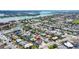 An aerial view shows the neighborhood and waterways surrounding the home at 8801 Gulf Blvd, St Petersburg, FL 33706