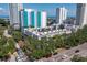 Aerial view of the condo with a street view and neighboring high rises at 105 4Th Ne Ave # 219, St Petersburg, FL 33701