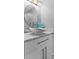 Bathroom vanity with a vessel sink, modern faucet, and sleek hardware at 105 4Th Ne Ave # 219, St Petersburg, FL 33701