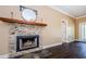 Close up of the fireplace in the living room at 10600 Indian Hills Ct, Seminole, FL 33777