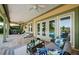 Inviting patio with comfortable seating, perfect for enjoying the outdoors overlooking the pool and backyard at 10600 Indian Hills Ct, Seminole, FL 33777