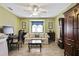 Inviting living room featuring neutral paint, comfortable seating, and stylish accents at 17364 Mediterranean Cir, Weeki Wachee, FL 34614