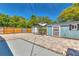 Spacious backyard featuring brick pavers, gazebo and storage shed at 3045 Stratford Dr, Largo, FL 33771
