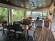 Expansive screened-in patio with dining and lounge spaces offering serene outdoor living at 5001 W Dickens Ave, Tampa, FL 33629