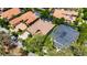 Aerial shot showcasing well-maintained homes, lush landscaping, and sparkling pools in a desirable neighborhood at 5316 Candler View Dr, Lithia, FL 33547