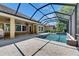 A large private pool is enclosed with screens and connects to the covered lanai area at 5316 Candler View Dr, Lithia, FL 33547