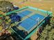 Aerial view of community tennis courts at 10807 Keys Gate Dr, Riverview, FL 33579