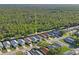 Beautiful aerial view of a home with a lush, green wooded backdrop for added privacy at 11250 Hollander Ave, Hudson, FL 34667