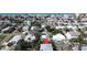 Aerial view showcasing the home's location near the beach and surrounding neighborhood at 16204 3Rd E St, Redington Beach, FL 33708