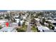 Aerial view showcasing the home's location on a neighborhood street at 16204 3Rd E St, Redington Beach, FL 33708