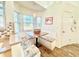 Cozy breakfast nook features a bay window and custom cushioned bench seating at 16204 3Rd E St, Redington Beach, FL 33708