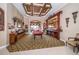 Recreation room featuring a pool table, bar, and unique ceiling design at 18002 Forest Retreat Ln, Tampa, FL 33647