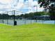 Neighborhood tennis courts, playground and picnic areas surrounded by lush, green lawns at 28451 Great Bend Pl, Wesley Chapel, FL 33543