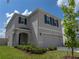 The beautiful home features a two-car garage, neat landscaping, and a classic architectural style at 30739 Penny Surf Loop, Wesley Chapel, FL 33545