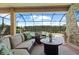 Wonderful outdoor living on this lanai area with a view of the pool at 31382 Chesapeake Bay Dr, Wesley Chapel, FL 33543