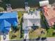 Overhead aerial view of the single Gathering home and private dock at 3819 Barnegat Dr, Punta Gorda, FL 33950