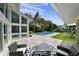Inviting backyard with a pool, patio seating, and manicured landscaping, perfect for outdoor relaxation at 5018 S The Riviera St, Tampa, FL 33609