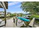 A boat dock with personal watercrafts showing the waterfront and neighborhood at 5018 S The Riviera St, Tampa, FL 33609