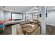This theater room features a projector, large screen, comfortable seating, and is perfect for entertaining at 5018 S The Riviera St, Tampa, FL 33609