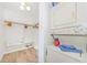 Efficient laundry area with stacked washer/dryer and closet space for storage at 5094 Starfish Se Dr # E, St Petersburg, FL 33705