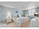 Serene bedroom with calming colors, large bed, and ample natural light from shuttered windows at 6322 Palma Del Mar S Blvd # 706, St Petersburg, FL 33715