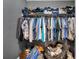 Walk in closet with rods and wire shelving for maximum storage space at 7070 Opal Dr, Largo, FL 33773