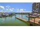 Picturesque marina view with boat docks available for residents and stunning waterfront views at 7465 Bay Island S Dr # 211, South Pasadena, FL 33707
