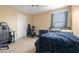 Bedroom featuring neutral walls, carpeted floors, and a window offering natural light at 11656 Lake Blvd, New Port Richey, FL 34655