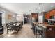 This open layout connects the kitchen island to the dining area, and offers great flow at 11656 Lake Blvd, New Port Richey, FL 34655